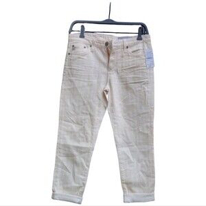 AG Adriano Goldschmied Prima Crop Cigarette Jeans Beige 22.5" Inseam Size 27 NWT
